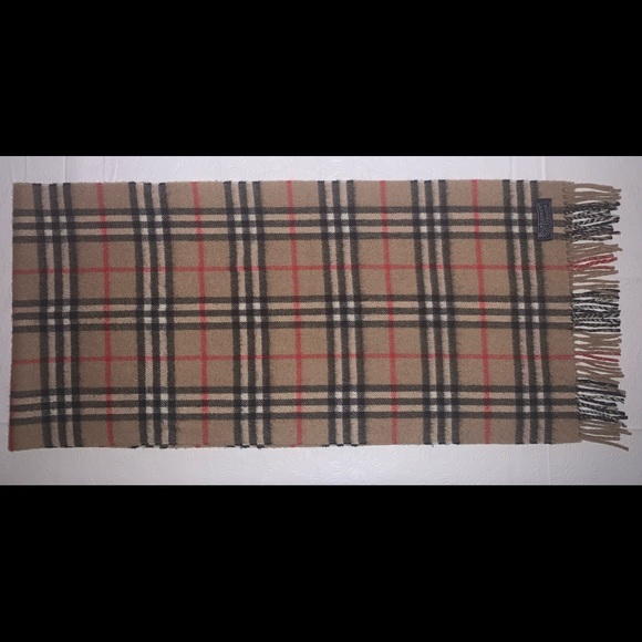 Burberrys 100% Cashmere Vintage Nova Check Scarf - Picture 6 of 10